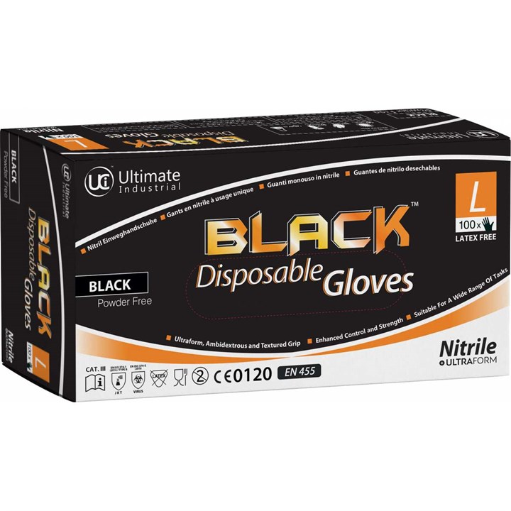 DG-Black - Premium 4mil Black Disposable Box of 100 Alternative Image