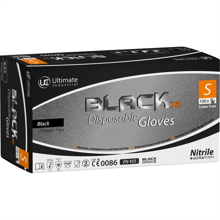 DG-Black-X2 - Black Premium 4 Mil Nitrile Powderfree Alternative Image