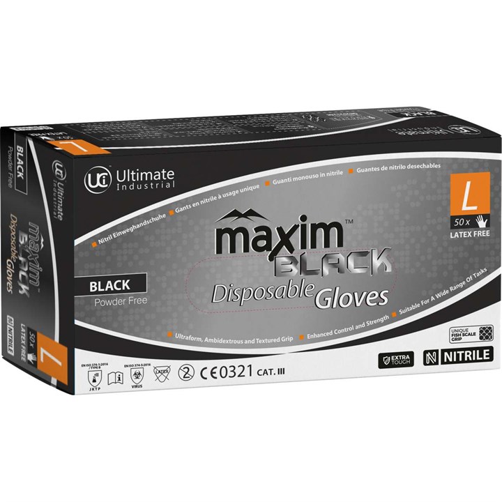 DG-Maxim&trade;-BK - Heavy Duty Black Fishscale 6Mil Box of 50 Alternative Image
