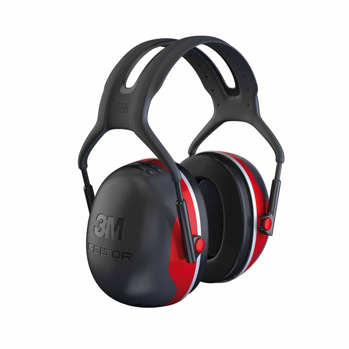 3M™ PELTOR™ Earmuffs, 33 dB, Red, Headband, X3A