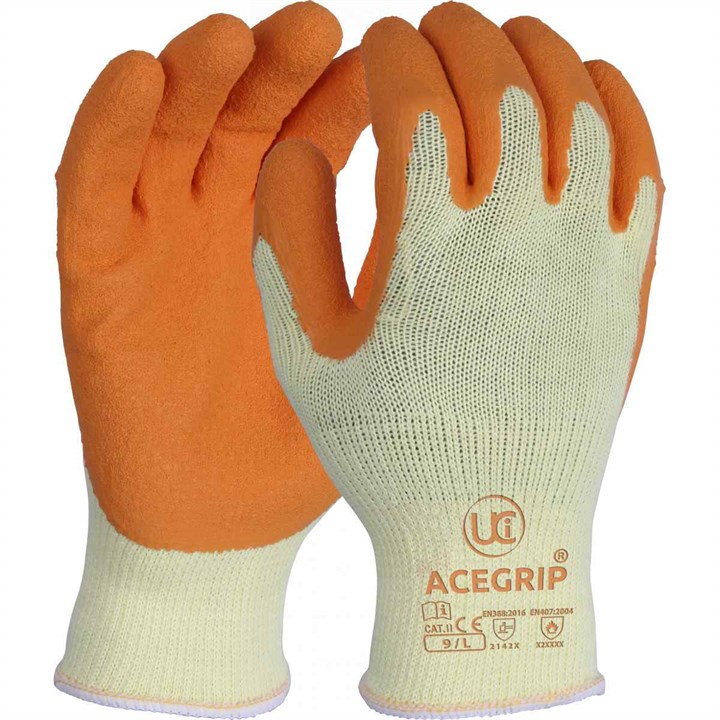 AceGrip®-Orange - Premium Latex Grip Glove