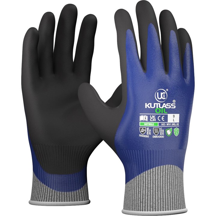 XL. UCI Kutlass® NFX-500FC Cut Level 5 Nitrile Foam Coated Gloves.SIZE 10 