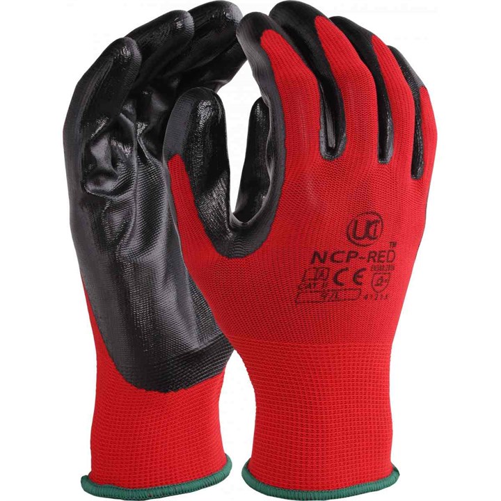 NCP-RED - Nitrile Palm Coating Black/Red