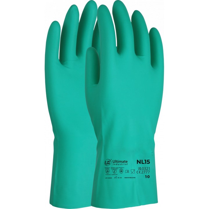 Nitra NL15 - Premium Green Nitrile Chemical Gauntlet