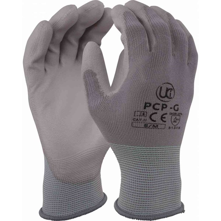 UCI PCP-B Black PU Precise Palm Coated Safety Work Gloves Size 11 