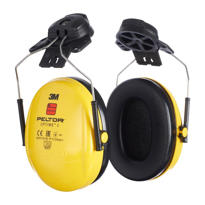 3M™ PELTOR™ Optime™ I Earmuffs, H510P3E-405-GU, 26 dB, Yellow, Helmet Mounted